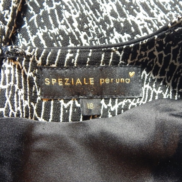 M&S Speziale Per Una Black White Mix Short Sleeve Lined Dress size 10 UK, 6 US - Picture 4 of 6